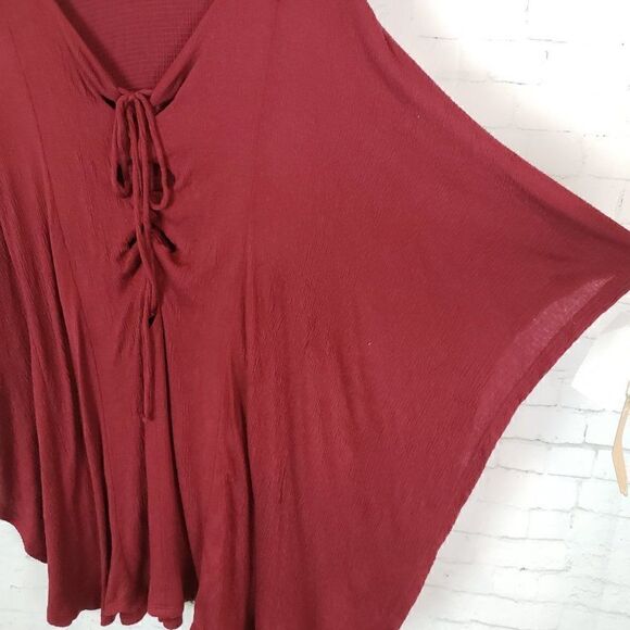 Green Dragon Swim Cover Up Red Maroon S Oversized Tunic - Picture 6 of 10